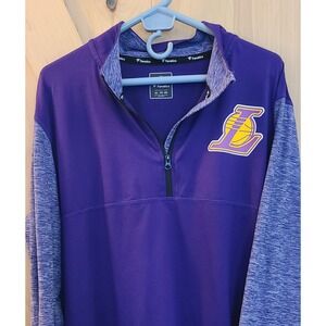 Fanatics Los Angeles Lakers NBA Purple Pullover Quarter Zip‎ Top - Men's